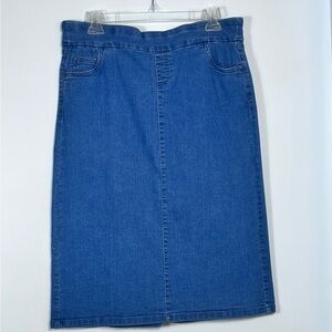 N TOUCH Classic Blue Denim Stretch Skirt. EXC